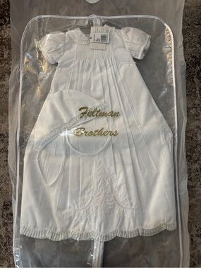 Feltman Brothers White Christening Baptism Gown 3M NWT